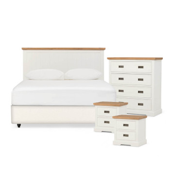 Melve 4 Piece Bedroom Set with Double/Queen Headboard