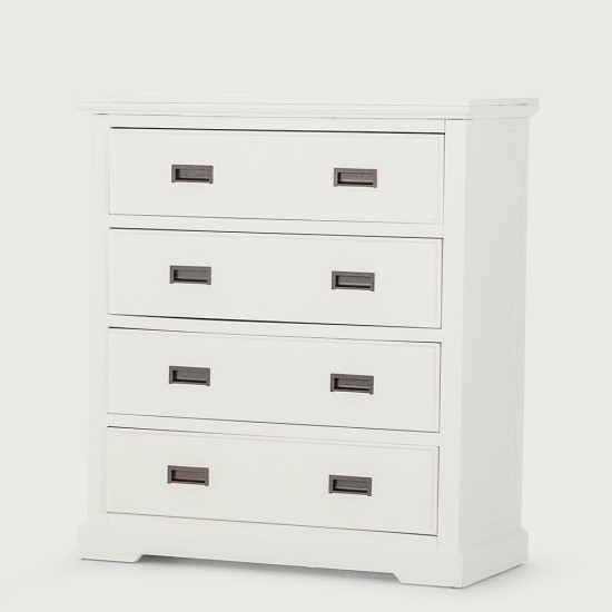 Melve 6 Piece Bedroom Set with Queen Bed Frame, White