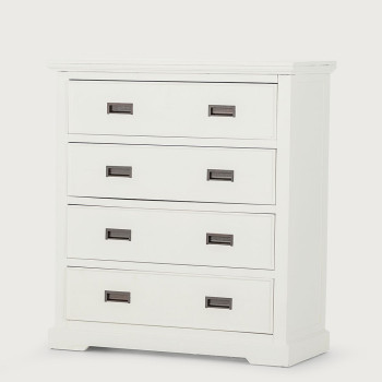 Melve 6 Piece Bedroom Set with Queen Bed Frame, White