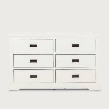 Melve 6 Piece Bedroom Set with Queen Bed Frame, White