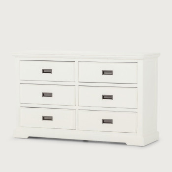 Melve 6 Piece Bedroom Set with Queen Bed Frame, White