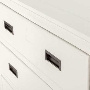 Melve 6 Piece Bedroom Set with Double/Queen Headboard, White