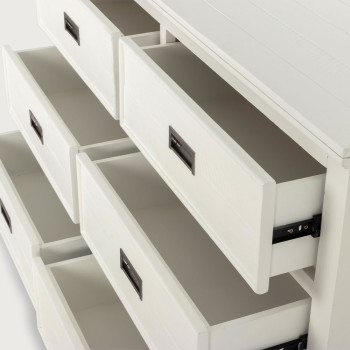 Melve 6 Piece Bedroom Set with Double/Queen Headboard, White