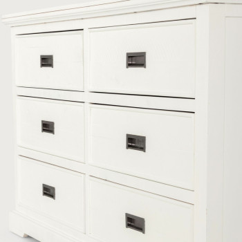 Melve 6 Piece Bedroom Set with Double/Queen Headboard, White