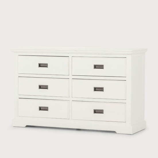 Melve 6 Piece Bedroom Set with King/Super King Headboard, White