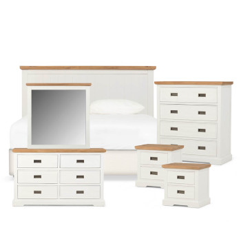 Melve 6 Piece Bedroom Set with King/Super King Headboard