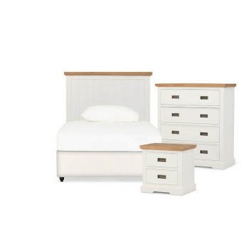 Melve 3 Piece Bedroom Set with Single / King Single Headboard