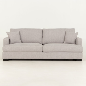 Milana 3 Seater + Ottoman, Light Grey