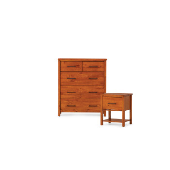 Miller 2 Piece Bedroom Set, Light