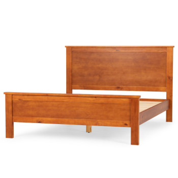 Miller 4 Piece Bedroom Set with 2 Drawers Queen Bed Frame and 7 Drawer Tallboy, Light