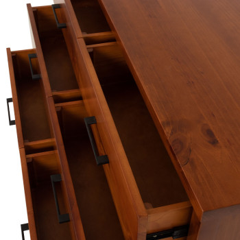 Miller 6 Piece Bedroom Set with 2 Drawers Queen Bed Frame and 7 Drawer Tallboy, Light