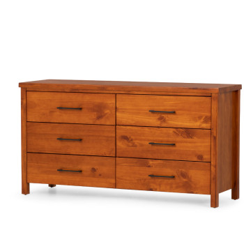 Miller 6 Piece Bedroom Set with 2 Drawers Queen Bed Frame and 7 Drawer Tallboy, Light
