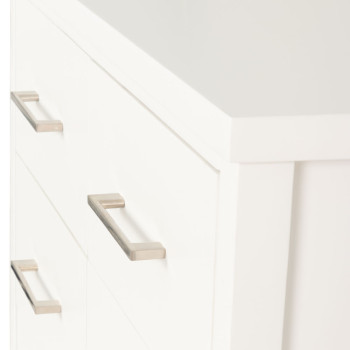 Miller 4 Piece Bedroom Set with 2 Drawers Queen Bed Frame and 7 Drawer Tallboy, White