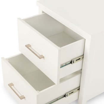 Miller 4 Piece Bedroom Set with 2 Drawers Queen Bed Frame and 7 Drawer Tallboy, White