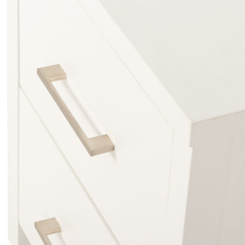 Miller 4 Piece Bedroom Set with 2 Drawers Queen Bed Frame and 7 Drawer Tallboy, White