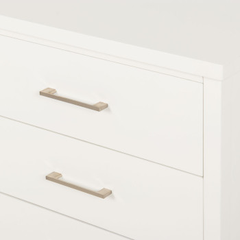 Miller 6 Piece Bedroom Set with 2 Drawers Queen Bed Frame and 7 Drawer Tallboy, White