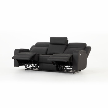 Nico 3 Seater Recliner + 2 Seater Recliner, Charcoal