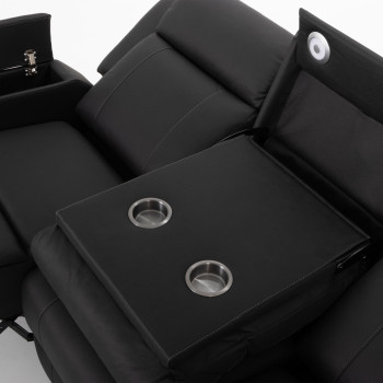 Nico 3 Seater Recliner + 2 Recliner Chairs, Charcoal