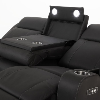 Nico 3 Seater Recliner + 2 Recliner Chairs, Charcoal