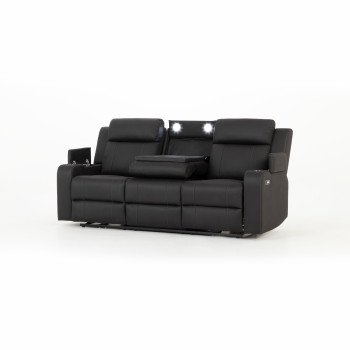 Nico 3 Seater Recliner + 2 Recliner Chairs, Charcoal