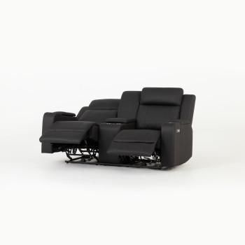 Nico 2 Seater Recliner + 2 Recliner Chairs, Charcoal