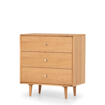 Nordic 4 Piece Bedroom Set with Queen Bed Frame and 2 Drawer Bedside