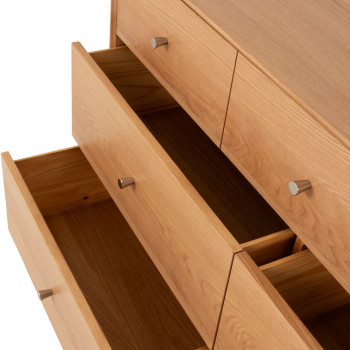 Nordic 5 Piece Bedroom Set with Queen Bed Frame and 2 Drawer Bedside