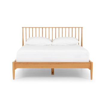 Nordic 5 Piece Bedroom Set with Queen Bed Frame and 2 Drawer Bedside