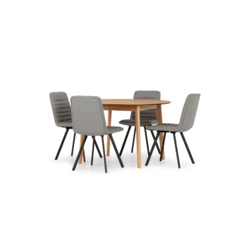 Watson & Norsk 5 Piece Dining Set - W120, Light Grey