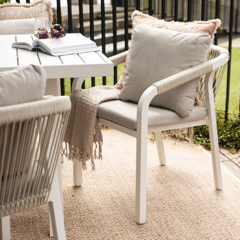 Pacific 9 Piece Outdoor Dining Set, White