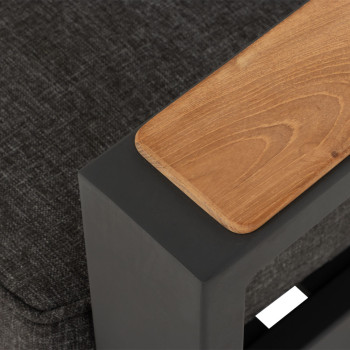 Palau 4 Piece Outdoor Lounge Set with Coffee Table, Gunmetal