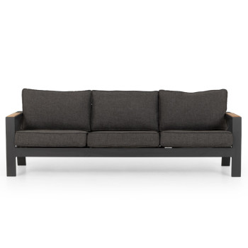 Palau 4 Piece Outdoor Lounge Set with Coffee Table, Gunmetal