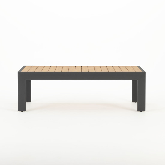 Palamea 3 Piece Outdoor Lounge Set with Coffee Table - W143, Gunmetal