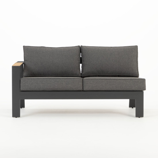 Palamea 3 Piece Outdoor Lounge Set with Coffee Table - W143, Gunmetal