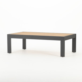 Palamea 4 Piece Outdoor Lounge Set with Coffee Table, Gunmetal