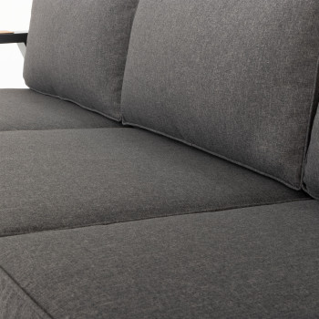 Palamea 4 Piece Outdoor Lounge Set With Square Coffee Table - W100, Gunmetal