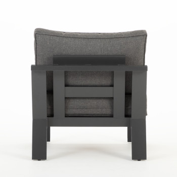 Palamea 4 Piece Outdoor Corner Lounge Set, Gunmetal