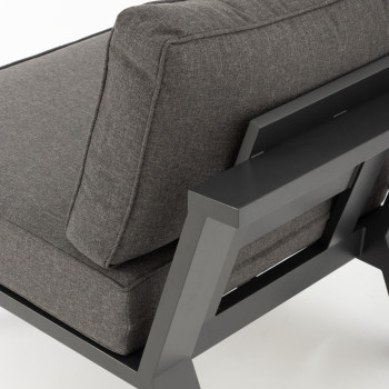 Palamea 4 Piece Outdoor Corner Lounge Set, Gunmetal