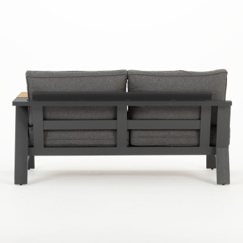 Palamea 5 Piece Outdoor Corner Lounge Set With Coffee Table, Gunmetal