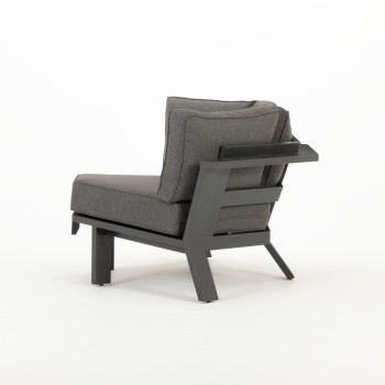 Palamea 5 Piece Outdoor Corner Lounge Set With Coffee Table, Gunmetal