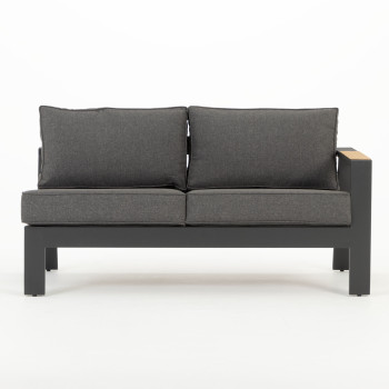Palamea 5 Piece Outdoor Corner Lounge Set With Coffee Table, Gunmetal