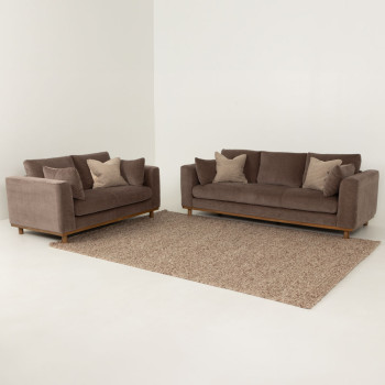 Portia 3 Seater + 2 Seater, Brown