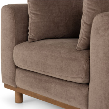 Portia 2 Seater + 2 Chairs, Brown