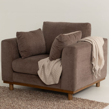 Portia 2 Seater + 2 Chairs, Brown