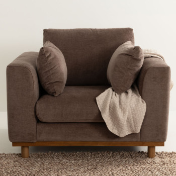 Portia 2 Seater + 2 Chairs, Brown