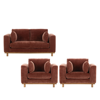 Portia 2 Seater + 2 Chairs, Brick