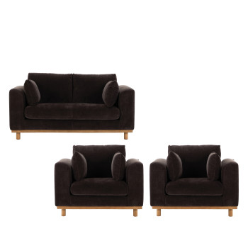 Portia 2 Seater + 2 Chairs, Midnight