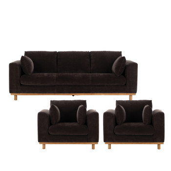 Portia 3 Seater + 2 Chairs, Midnight