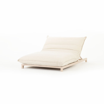 Rhodes Outdoor Daybed With Side Table, Taupe