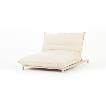 Rhodes Outdoor Daybed With Side Table, Taupe